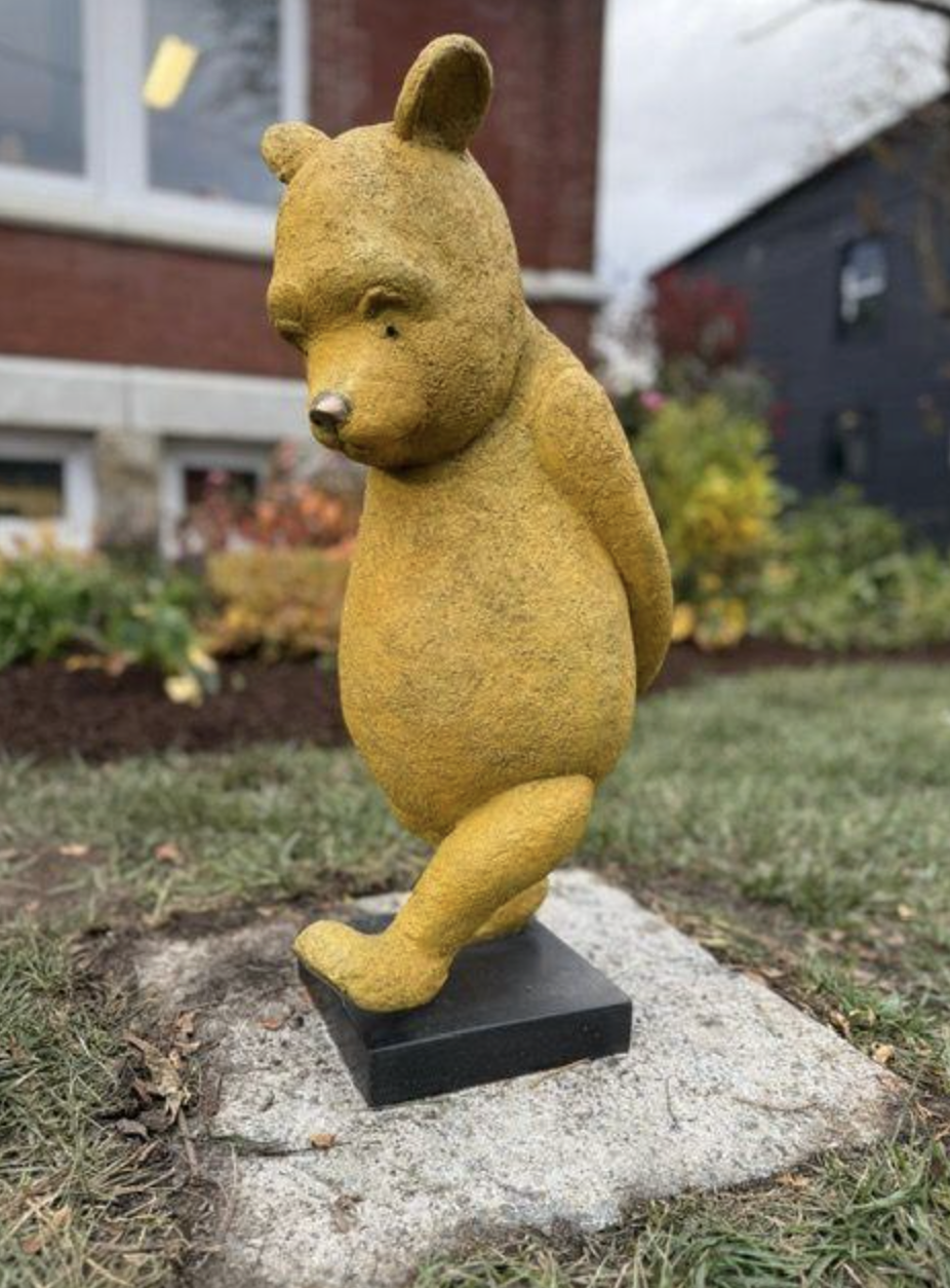sculpture of winnie the pooh